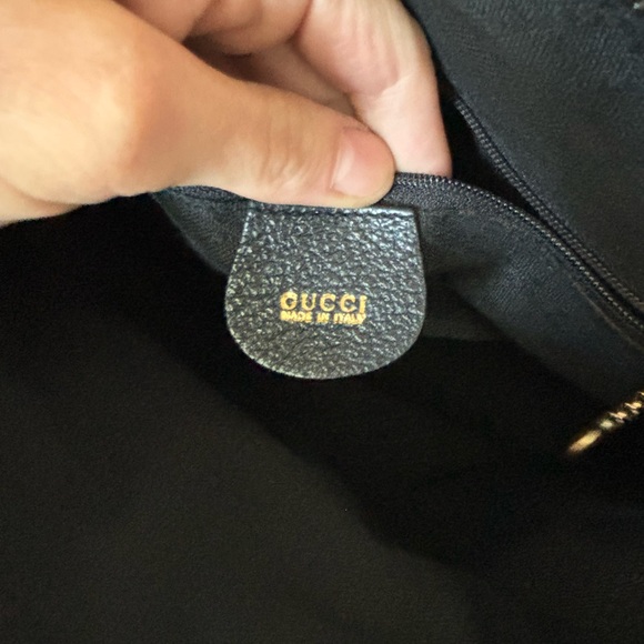 PC: Gucci EUC+++ Black Suede & Leather 2 Way Bamboo Satchel Bag - Picture 5 of 17